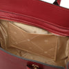 Inside view of Womens Leather Shopper Bag showcasing spacious compartment and inner organizer.