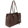 Angled View Of The Coffee Womens Shopper Handbag