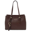 Front View Of The Coffee Womens Shopper Handbag