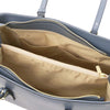 Internal Pocket View Of The Denim Womens Shopper Handbag