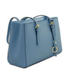 Angled View Of The Denim Womens Shopper Handbag