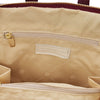 Internal Zip Pocket View Of The Bordeaux Womens Small Backpack