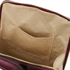 Internal Pocket View Of The Bordeaux Womens Small Backpack