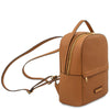 Woven Leather Backpack showcasing a stylish, textured design and adjustable straps, perfect for everyday use.