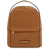 Woven Leather Backpack, crafted from embossed full grain leather.