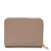 Rear View Of The Light Taupe Zip Around Wallets For Ladies