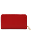 Rear View Of The Lipstick Red Zipper Wallet