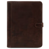 Front View Of The Dark Brown Leather Document Case