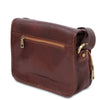 Rear View Of The Brown Leather Shoulder Bag