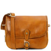 Front View Of The Yellow Leather Shoulder Bag