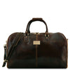Front View Of The Dark Brown Garment Bag