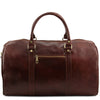 Rear View Of The Brown Large Duffle Bag