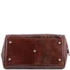 Underneath View Of The Brown Aristocratic Leather Duffle Bag Small
