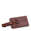 Luggage Tag View Of The Brown Luxury Leather Travel Bag