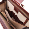 Internal Compartment View Of The Brown Leather Doctor Bag