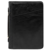 Front View Of The Black Exclusive Leather Compendium With Carry Handle