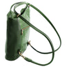 Shoulder Strap View Of The Green Convertible Backpack Handbag