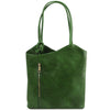 Front View Of The Green Convertible Backpack Handbag