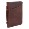 Side View Of The Brown Exclusive Leather Portfolio