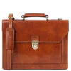 Front View Of The Honey Professional Leather Briefcase