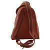 Rear View Of The Cognac Stylish Backpack