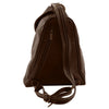 Rear View Of The Dark Brown Stylish Backpack