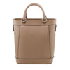 Rear View Of The Light Taupe Demetra Leather Ruga Handbag
