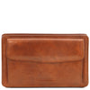 Front View Of The Honey Mens Leather Wrist Bag
