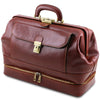 Angled View Of The Brown Doctors Bag With Compartments