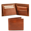 Front And Open View Of The Honey Exclusive Mens Leather Wallet