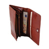 Internal Side View Of The Brown Womens Leather Wallet