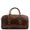 Rear View Of The Brown Weekender Travel Bag - Small