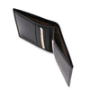 Currency Compartment View Of The Black Genuine Leather Wallet