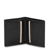 Open View Of The Black Genuine Leather Wallet