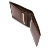Currency Compartment View Of The Dark Brown Genuine Leather Wallet