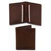 Front And Open View Of The Dark Brown Genuine Leather Wallet