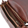Internal Features View Of The Brown Saddle Handbag