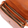 Internal Compartment View Of The Honey Saddle Handbag