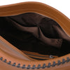Internal Pocket View Of The Cognac Handbag For Ladies