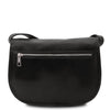 Rear View Of The Black Ladies Leather Bag