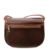 Rear View Of The Brown Ladies Leather Bag