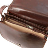 Internal Compartment View Of The Brown Ladies Leather Bag