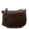 Front View Of The Dark Brown Ladies Leather Bag