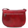 Rear View Of The Red Ladies Leather Bag