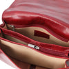 Internal Overall View Of The Red Ladies Leather Bag