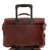 Luggage Fitting Feature View Of The Brown Italian Leather Briefcase