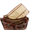 Additional Detachable Module View Of The Brown Italian Leather Briefcase
