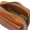 Internal Compartment View Of The Natural Mens Wrist Bag