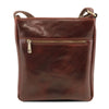 Rear View Of The Brown Mens Leather Bag