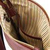 Internal Pocket View Of The Brown Mens Leather Bag
